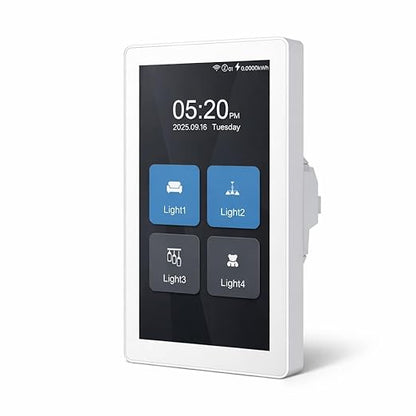 LANBON L10 Large LCD Smart Light Switch, Custom Display & Icons, 6-in-1 1/2/3/4 Gang & Curtain, 2.4GHz WiFi, Compatible with Alexa & Google Home, Motion Wake Screen, No Dimmer, Neutral Wire Required