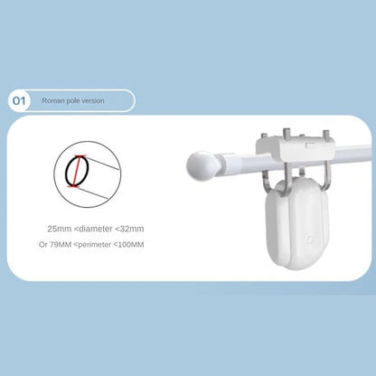 Automatic Curtain Opener Robot Smart Curtains Rod Home Device with Remote Control, Switch Manual Easy Install