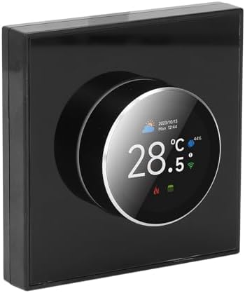 Smart Thermostat for Home, Programmable Bluetooth Temperature Regulator with 1.32in TFT Screen, Knob Control Diameter 1.81in, 95~240V AC Control Via Cell Phone or Smart Voice