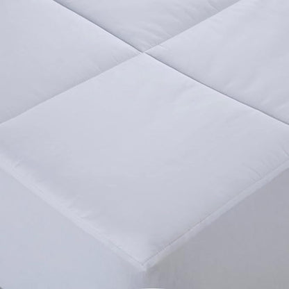 Cottonpure 500 Thread Count Sustainable Overfilled Self-Cooling 100% Cotton Fill and Cover Mattress Pad, California King, White