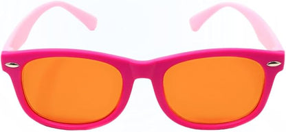 DefenderShield Blue Light Blocking Glasses Kid Series for Computer, Mobile, Gaming, Sleep-Purple - Anti Eye Strain, Headache