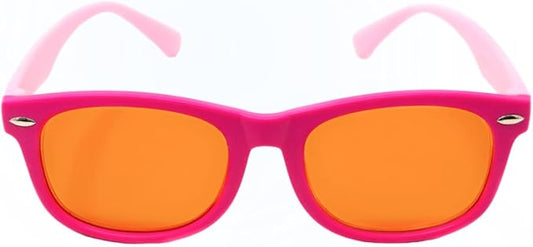 DefenderShield Blue Light Blocking Glasses Kid Series for Computer, Mobile, Gaming, Sleep-Purple - Anti Eye Strain, Headache