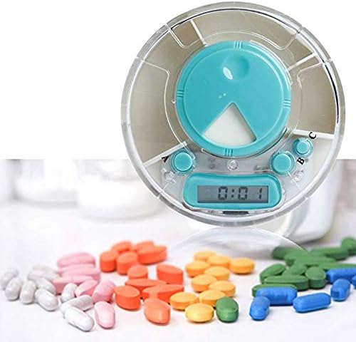 Intelligent Pill Dispenser, Electronic Medication Organizer with Alarm Reminders Weekly Pill Box Case with Moisture-Proof Design to Hold Vitamins, Fish Oil, Supplements and Medication (White)