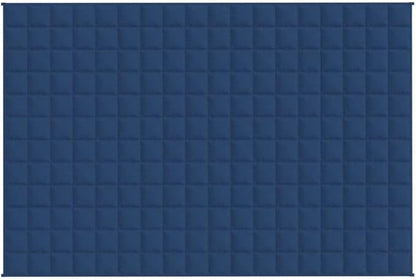 Blue Weighted Blanket 53x79 Inches Single Size, 100% Brushed Polyester Microfiber Breathable Fabric for Stress Relief and Deep Sleep, Calming Weighted Stability with Evenly