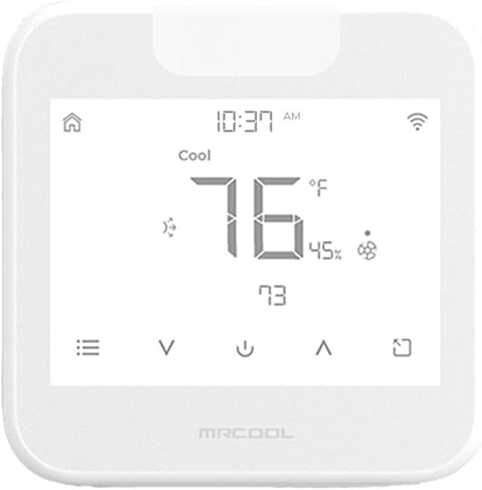 MrCool Smart Programmable Thermostat MST04 4 Heat / 2 Cool Touchscreen, Alexa & Google Assistant Compatible, Modern Design