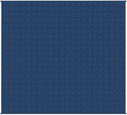 King Size Weighted Blanket Blue, Heavy Blanket for Adults with Calming Effect, 100% Brushed Polyester Microfiber, Hypoallergenic Odorless Glass Beads, Breathable Fabric