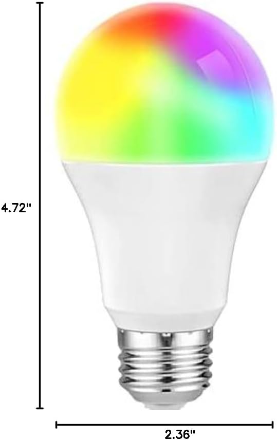 Tuya WiFi RGBCW &CCT E27 Smart Bulb Compatible with Alexa,Google Assistant,SmartThings Voice Control 9W