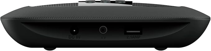 WELLUR - Stereo Sound White Noise and Natural Sound Sleep Machine with Relaxing Spa Music. Dual Build in Speakers & 3.5mm Headphone Jack, with Timer Option and USB 2.1A Port. Adapter Included (Black)
