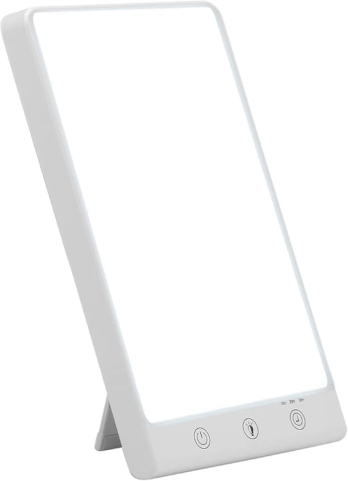 Enjoy Home R.S. UV-Free LED Light Therapy Lamp, Bright White Light with 10,000 Lux, Adjustable Brightness Timer Function