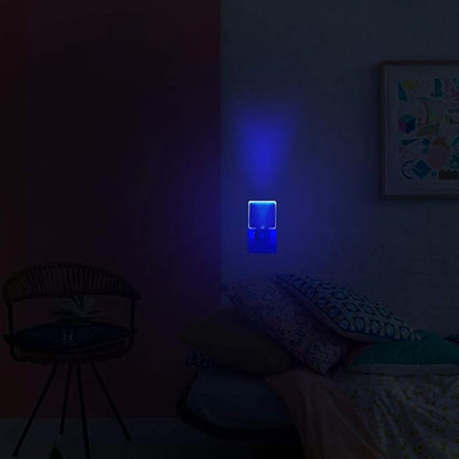 2 Pack 0.5W Plug in LED Night Light with Dusk to Dawn Sensor Blue