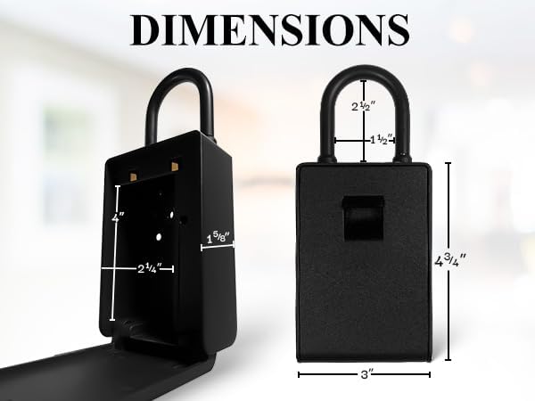 Kingsley Smart Wall Mount Key Lock Box with Bluetooth Keyless Entry, Extra Large for Keys & Access Cards, Auto Lock, App Control, IP65 Waterproof, Secure Code, for Home, Office, & Airbnb (Standard)