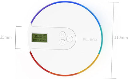 NOLITOY Weekly Organizer Compartments and Alarm Reminder Portable Dispenser for Travel Day Medicine Timer for Vitamins and Medication Management