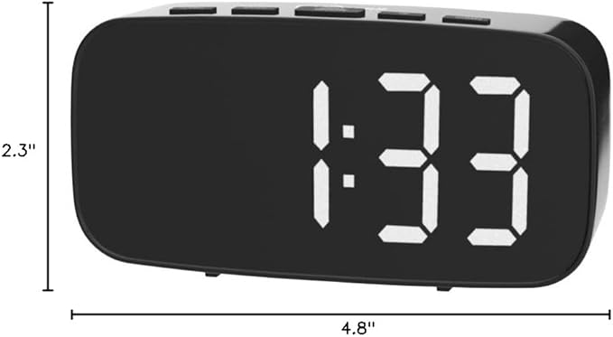 Loud Alarm Clock with Bed Shaker, Vibrating Alarm Clock for Heavy Sleepers, Multifunctional Digital Alarm Clock, Deaf and Hard of Hearing, Full Range Dimmer and Battery Backup (Black, 1)