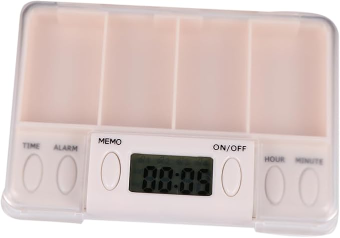 NOLITOY 3pcs Pill Reminder Organizer Alarm Clock Function Portable Medication Storage Box for Seniors Capacity Medicine to Use Pill Dispenser for Daily Reminders