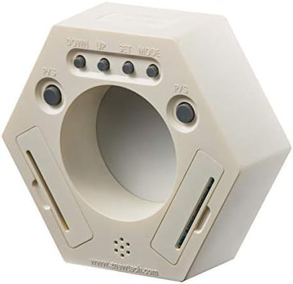 Hexagon Rotating Productivity Clock, Pomodoro Timer with 5,15, 30, 45, 60 Minute Presets, Timer for People with ADHD (White)