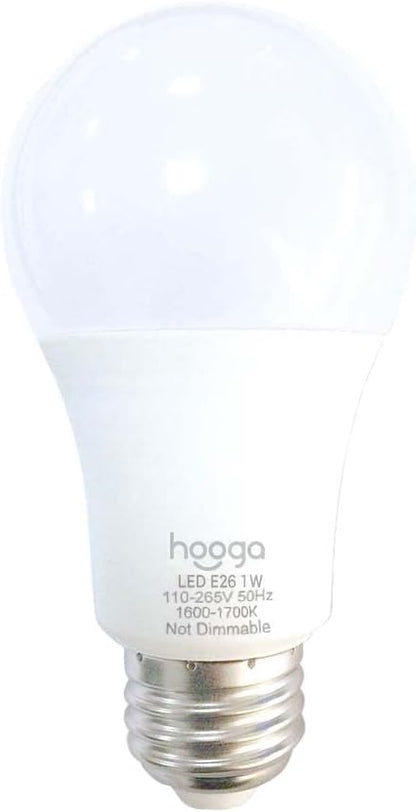 hooga Sleep Light Bulb, Amber Light Bulbs for Sleep Therapy, Blue Light Blocking, 1600K Dim Light Bulbs 7W Equivalent, Mood Soothing Light, E26 A19 Warm Light Bulbs for Bedroom, Nursery, 2 Pack.