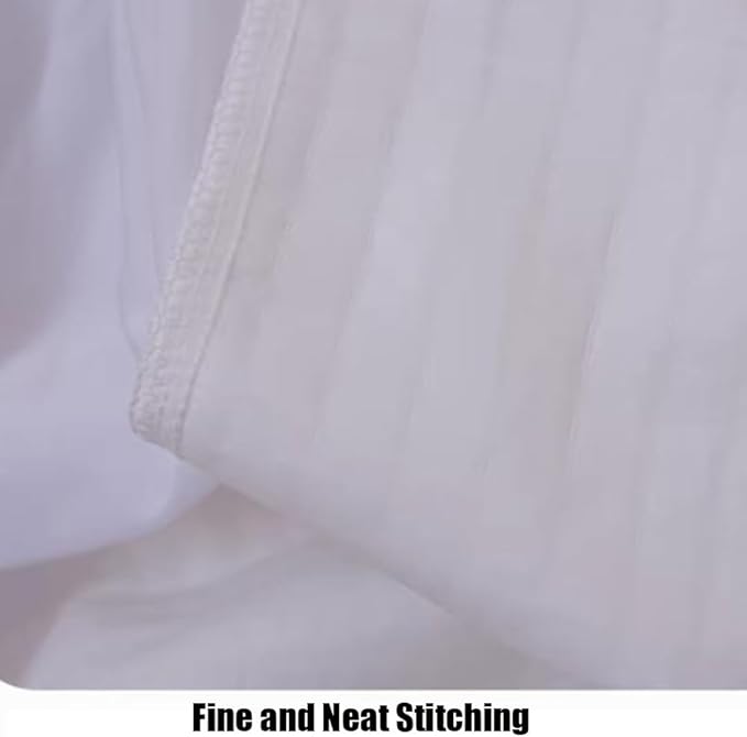 White Cotton Fitted Sheets Mini Mattress Cover Waterproof Bedspread 28x52in 24×47in Bottom Sheet Neutral Mattress Protector Luxury Ultra Soft(100x190cm/39x74in)
