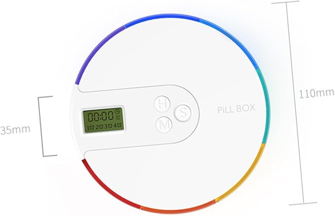 7 Travel Pill Cases Portable Electronic Travel Medicine kit Timer Pill Box Medicine Bottle Timing Pill Organizer 7 Day Container Pill Pill Organizer Cute Dispenser Travel