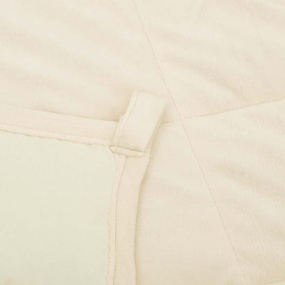 Light Cream Weighted Blanket 100% Brushed Polyester Microfiber, 33 lbs for Deep Sleep and Calm, 86.6 x 102.4 Inches with Even Glass Bead Filling, Soft Sensory Blanket