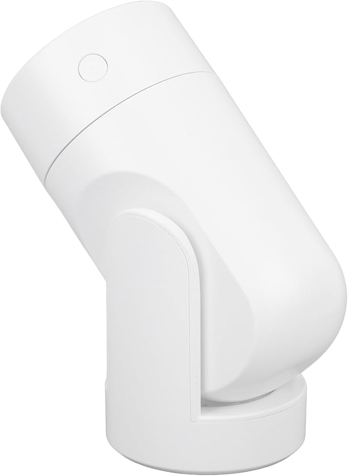 Black Portable USB Humidifier with Angle, Quiet Cool Mist Desktop Humidifier for Travel - 360 Degree Rotation Car Humidifier (White)
