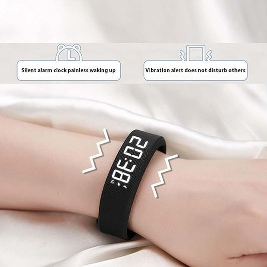 Vibrating Alarm Clock Watch for Heavy Sleepers, Silent Vibration Wake-Up Wristband for Deep Sleepers