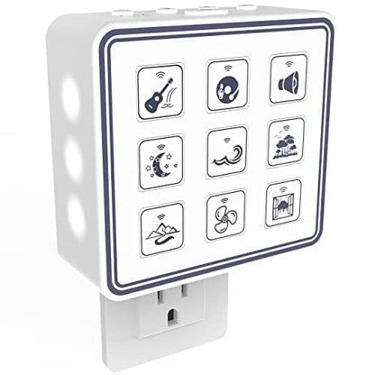 Plug In White Noise Sound Machine for Baby Sleep & Adults, Hallway & Bathroom Noise Blocker, Outlet Sound Machine for Office Privacy & Home Use with Adjustable Night Light & Memory Function by Calm Me