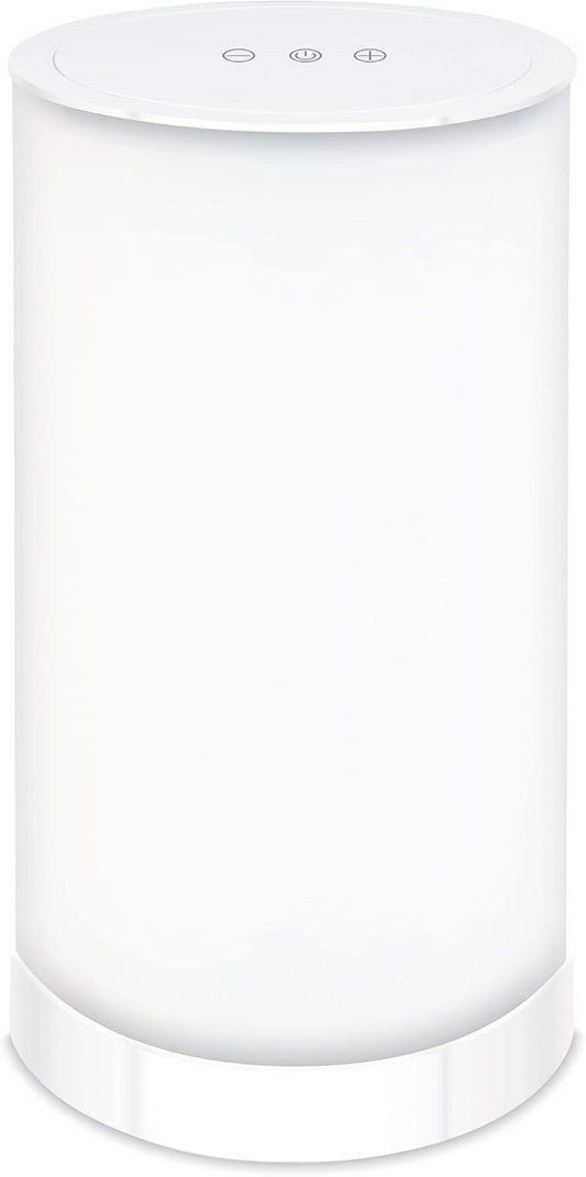 14 Inch Light Therapy Lamp, 10000 LUX 360 Degree Therapy Lamp, LED Bright White Light with Adjustable Height and Brightness to Fight Low Energy and Sunlight Deprivation, White