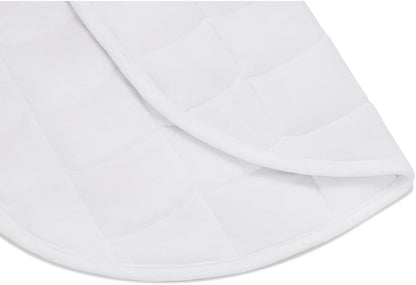 TONGDADA Weighted Lap Blanket 7lbs for Adult,Perfect for Relaxation, Lounging, Napping, Sleeping & Travel,Luxury Minky Weighted Body Blanket,Weighted Throw Blanket-White Minky, 29" x 24"
