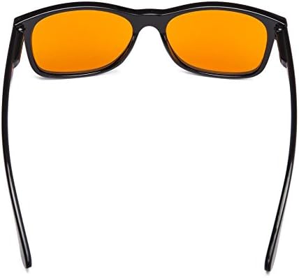 Eyekepper Blue Blocking Amber Glasses for Sleep-Nighttime Eyewear-Special Orange Tinted Glasses for Women Men