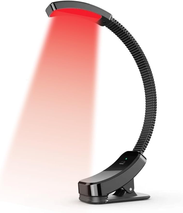 Mito Red Light - Flex Reader - Red Light Book Lights for Reading at Night - Portable, Rechargeable Book Light Clip On with 360° Gooseneck - Reading Lights for Books in Bed