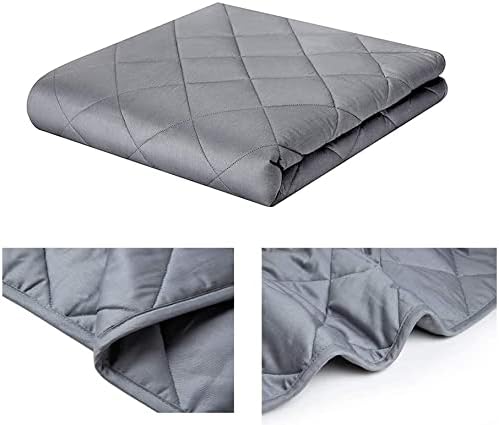 ZZZhen Weighted Blanket - High Breathability - Grey, 60" 80"-15LBs - Premium Heavy Blankets - Calm Sleeping for Adult and Kids, Durable Quilts and Quality Construction…