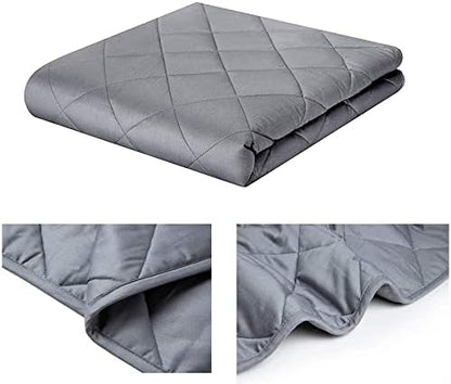 ZZZhen Weighted Blanket - High Breathability - Grey, 60" 80"-15LBs - Premium Heavy Blankets - Calm Sleeping for Adult and Kids, Durable Quilts and Quality Construction…