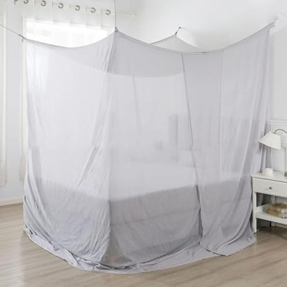 EMF Protection Canopy Bed Drapes, Faraday Fabric Mesh Shielding Netting for RF Protection, Queen and Twin Size Options Available