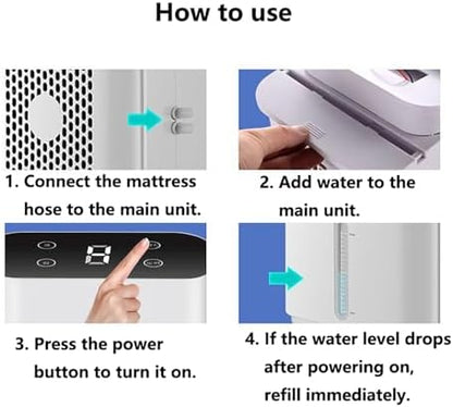 Cooling Mattress Topper – Bed Cooling System for Hot Sleepers, Water-Cooled Mattress Pad, Summer Sleep Relief, Night Sweats Solution, 66x55in Cooling Mattress Pad