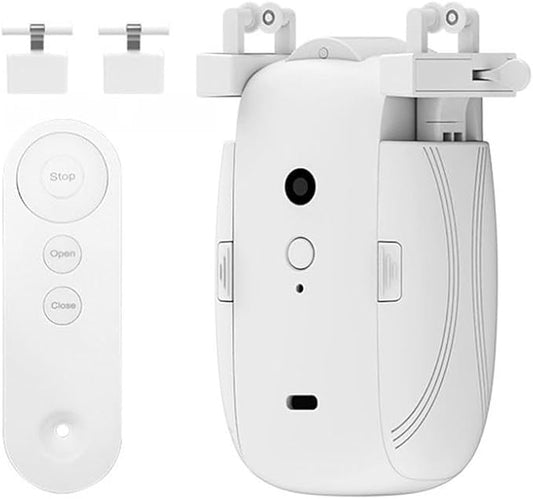 Electric Curtain Opener, Smart Home Automatic Curtain Opener, Battery Powered Remote Controlled Curtain Robot Motor with Remote Control Roman Rod/TU(1 Pack TU)