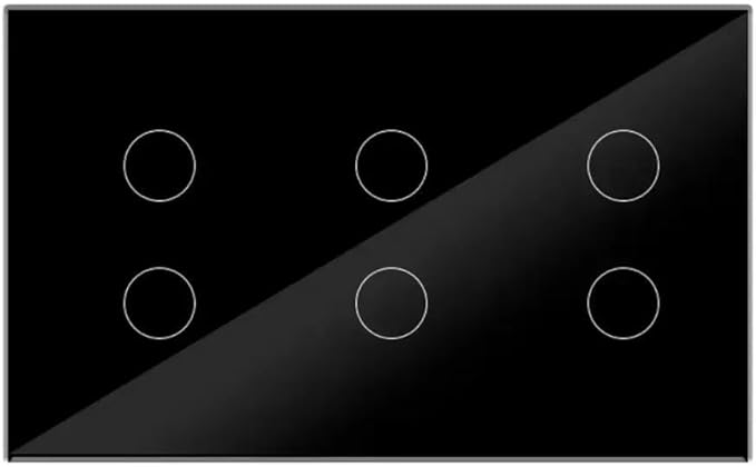 Smart WiFi Touch Light Wall Switch Interruptor Glass Panel 4/5/6/8/10 Gang Tuya Smart Life Voice Control Smart switch-6-Gang Black