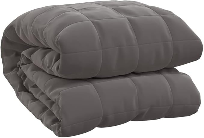 Gray Weighted Blanket for Adults, 53.1 x 78.7 Inches, Soft Brushed Polyester Microfiber Cover with Hypoallergenic Filling, Breathable Material for Relaxing Gentle Pressure