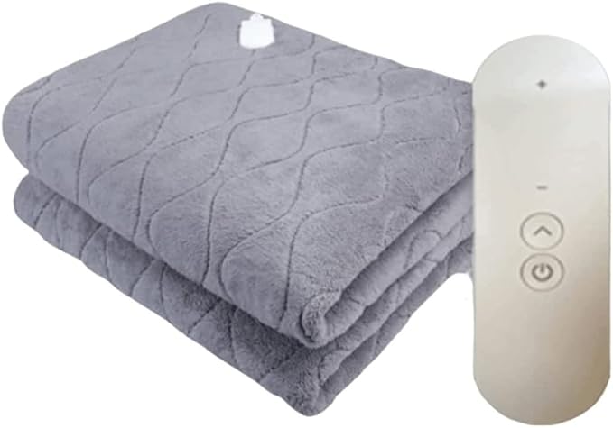 HRTC Full Size Electric Blanket Soft Comfortable Electric Overblanket Dual Control Smart Timing Heating Blanket Machine Washable