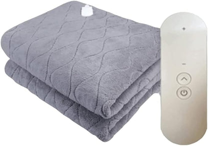 HRTC Full Size Electric Blanket Soft Comfortable Electric Overblanket Dual Control Smart Timing Heating Blanket Machine Washable