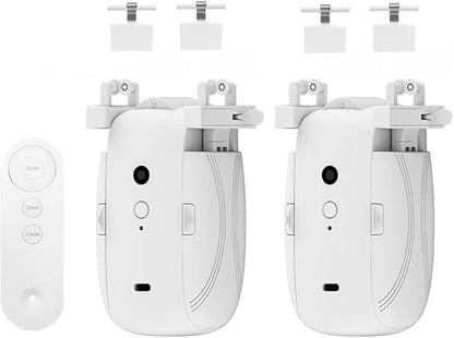 Electric Curtain Opener, Smart Home Automatic Curtain Opener, Battery Powered Remote Controlled Curtain Robot Motor with Remote Control Roman Rod/TU(2 Pack TU)