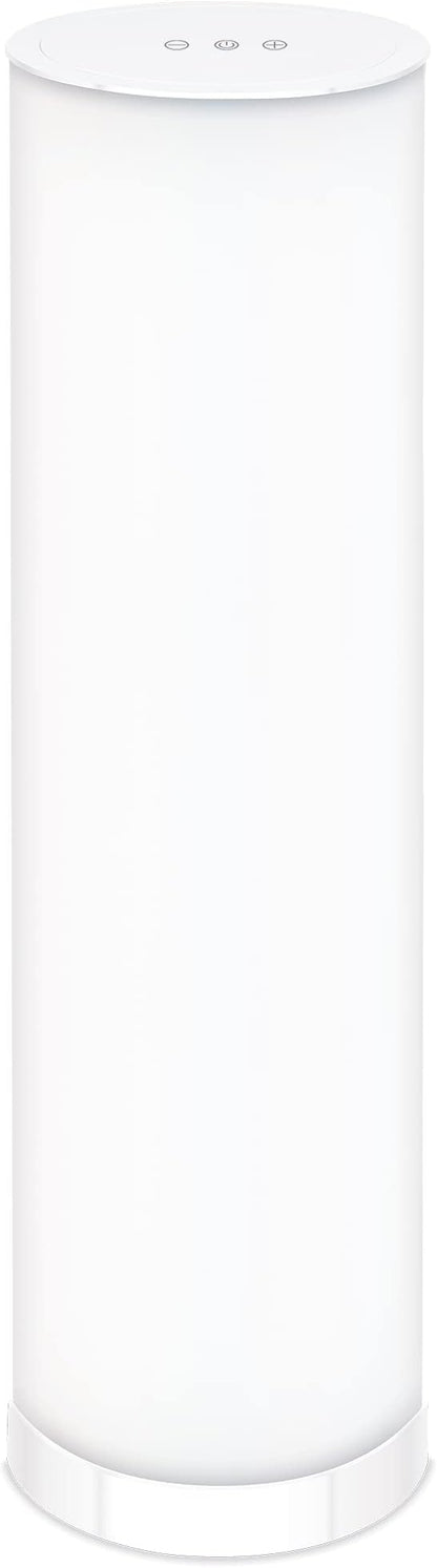 Light Therapy Lamp, 24in 10,000 LUX - LED Mood and Sunlight Lamp with 360 Degree Light Therapy to Fight Low Energy and Sunlight Deprivation for Home and Office Use, White