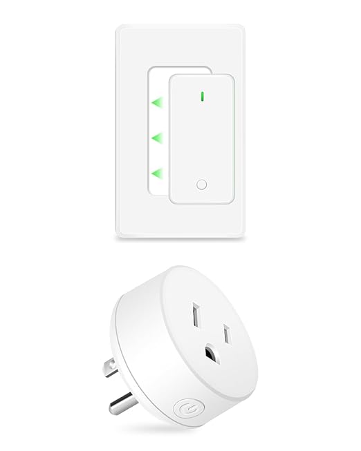 NineLeaf Remote Outlet Switch, Wireless Light Switch,Remote Plug,On Off Remote Outlet Decorator Switches Wall Mounted, 500FT, 15A/1500W, TUV List,Programmable, No Wiring,Lamp,Fans,Household Appliances
