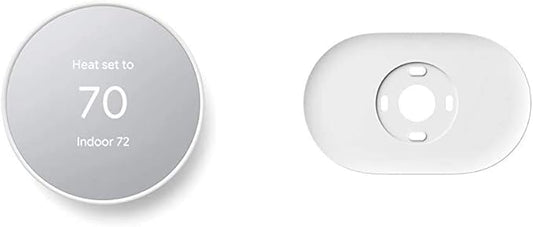 Google Nest Thermostat - Smart Thermostat for Home - Programmable Wifi Thermostat & Trim Kit - Made for the Nest Thermostat - Programmable Wifi Thermostat Accessory - Snow