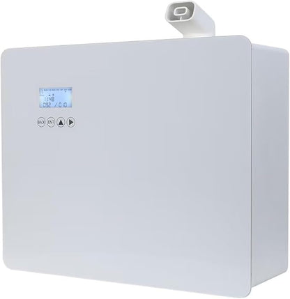 Commercial Scent Diffuser, HVAC Scent Machine for Large Space up to 8,000 Sq.ft, 1000ml Waterless Essential Oil Diffuser with Cold Air Diffusion Tech, Whole House Aroma System, Metal, White