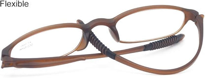 4.00 Computer Blue Light Blocking Reading Glasses(Flexible and Lightweight) Plastic Portable Readers for Men and Women