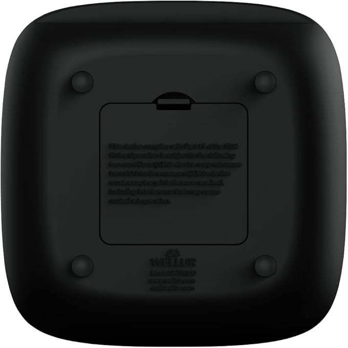 WELLUR - Stereo Sound White Noise and Natural Sound Sleep Machine with Relaxing Spa Music. Dual Build in Speakers & 3.5mm Headphone Jack, with Timer Option and USB 2.1A Port. Adapter Included (Black)