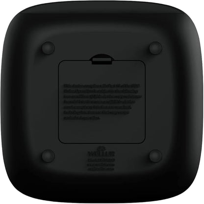 WELLUR - Stereo Sound White Noise and Natural Sound Sleep Machine with Relaxing Spa Music. Dual Build in Speakers & 3.5mm Headphone Jack, with Timer Option and USB 2.1A Port. Adapter Included (Black)