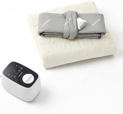 EQM 350, Queen – EMF-Free Water Heated Mattress Pad – Dual Temperature Control – Non-Electric Bed Warmer – Eco-Friendly – Helps Soothe & Relieve Stress, Muscle Soreness, & Tension