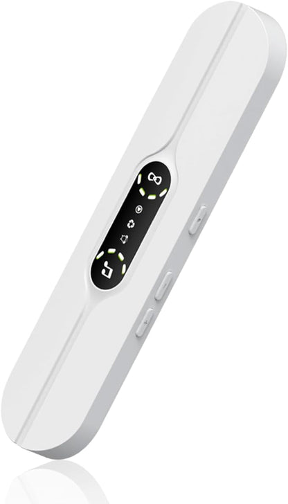 Hesond Pillow Speaker Bone Conduction Stereo Bluetooth Wireless Music Mini Portable Sleep Headphones Bar Sleep Speaker with LED Display White Noise Timer for Side Sleepers Supports TF Card (White)