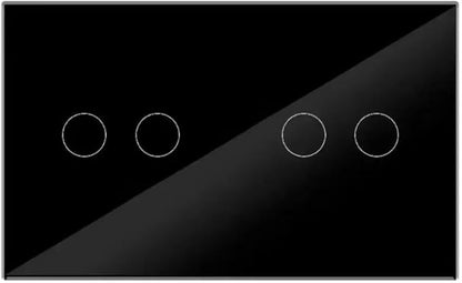 Smart WiFi Touch Light Wall Switch Interruptor Glass Panel 4/5/6/8/10 Gang Tuya Smart Life Voice Control Smart switch-4-Gang Black